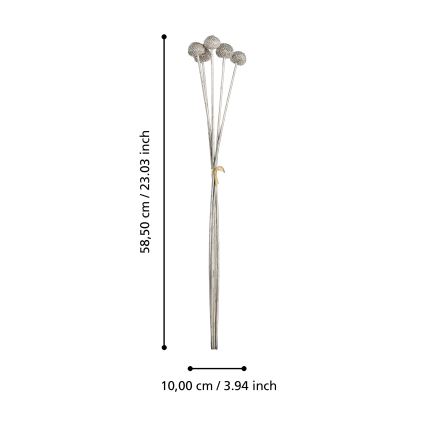 Eglo - Művirág 58,5 cm ezüst