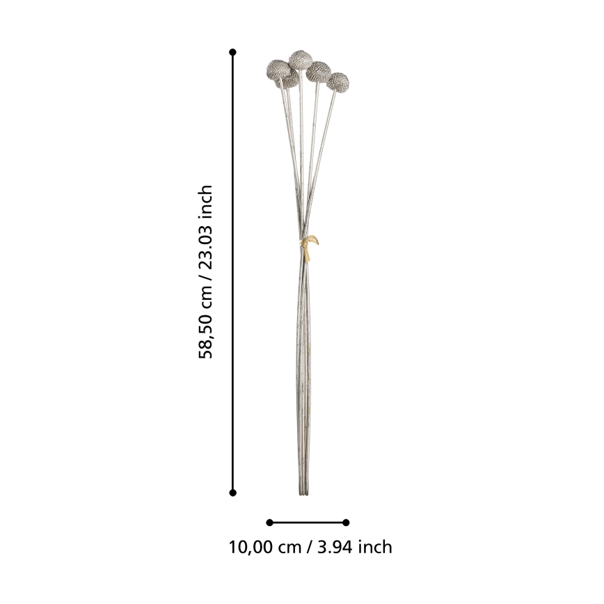 Eglo - Művirág 58,5 cm ezüst
