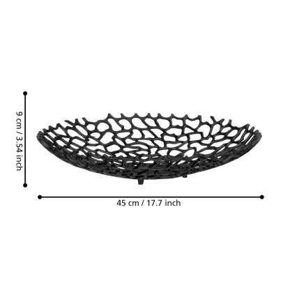 Eglo 429737 - Dekoratív tál KIMITSU átm. 45 cm fekete