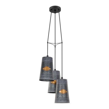 Eglo 43108 - Csillár zsinóron HONEYBOURNE 3xE27/60W/230V