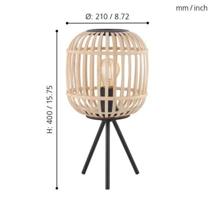 Eglo - Asztali lámpa 1xE27/28W/230V