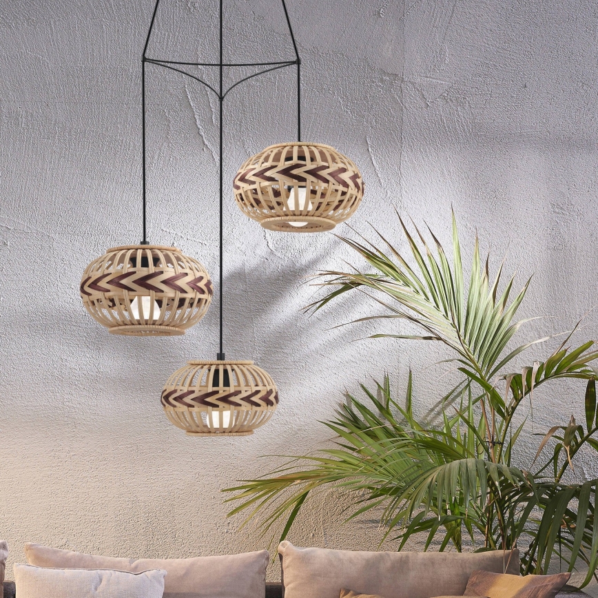 Eglo - Csillár zsinóron 3xE27/40W/230V