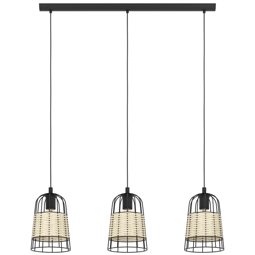 Eglo - Csillár zsinóron 3xE27/40W/230V