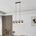 Eglo 43316 - ERRIBERA kábeles csillár 8xE27/40W/230V, tölgy/fekete