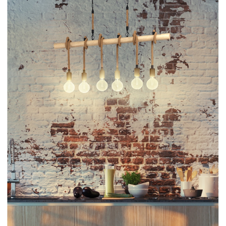 Eglo - Csillár láncon 6xE27/40W/230V