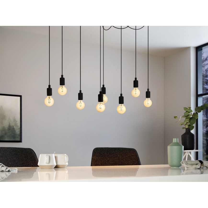 Eglo - Csillár zsinóron 8xE27/40W/230V