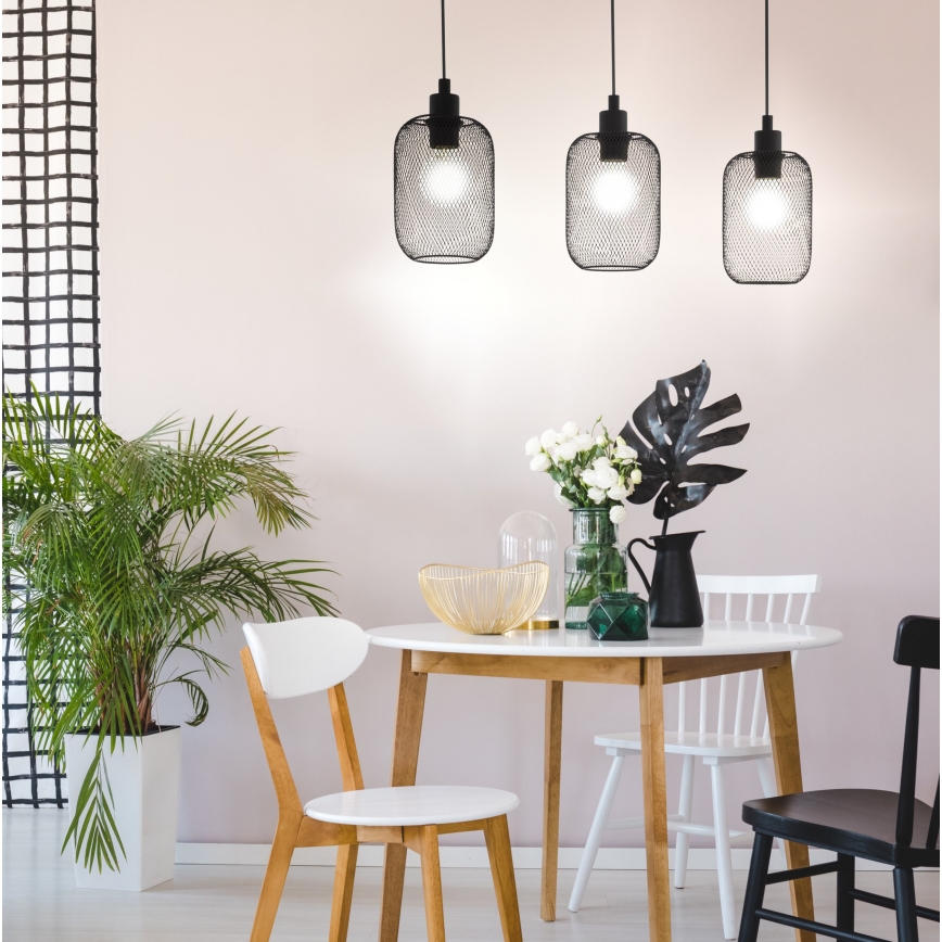 Eglo - Csillár zsinóron 3xE27/60W/230V