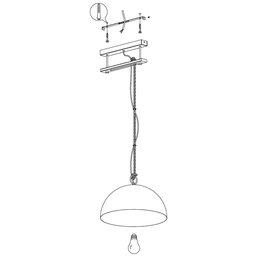 Eglo 43396 - HODSOLL függeszték kábellel 1xE27/40W/230V