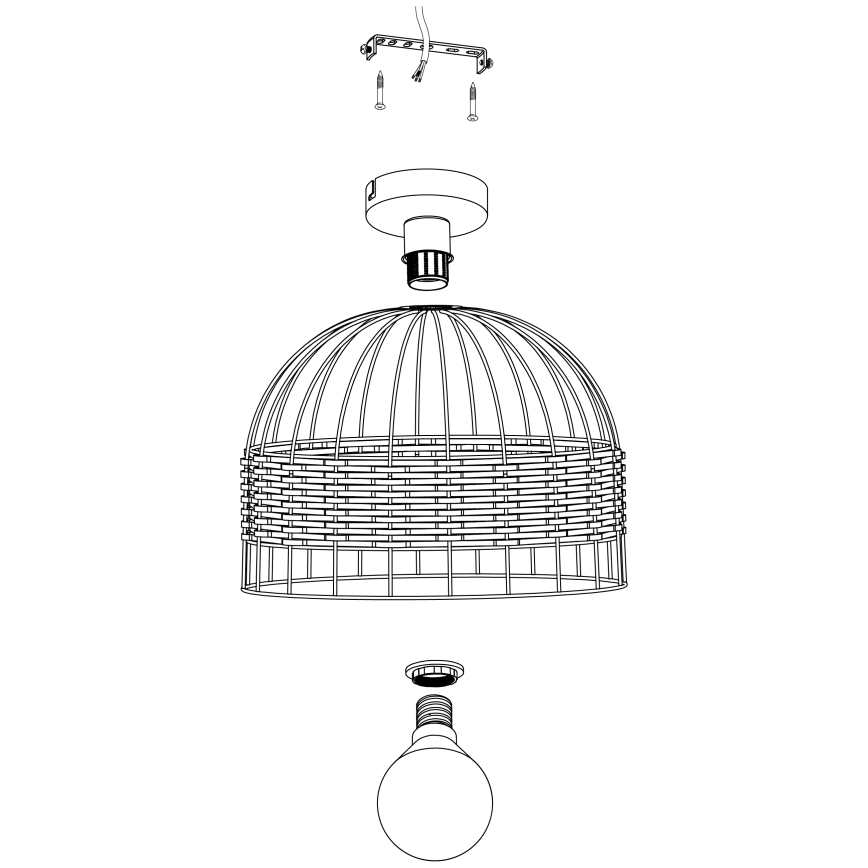 Eglo - Mennyezeti lámpa 1xE27/60W/230V