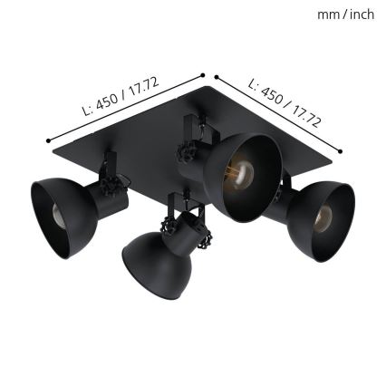 Eglo - Spotlámpa 4xE27/40W/230V