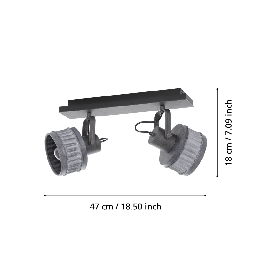 Eglo 43445 - TURROCK spotlámpa 2xE27/28W/230V