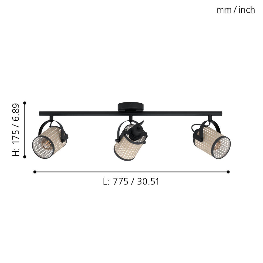 Eglo - Spotlámpa 3xE27/10W/230V