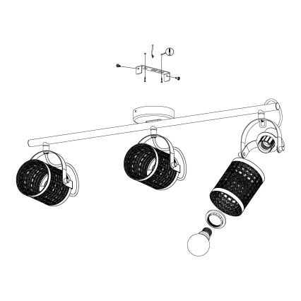 Eglo - Spotlámpa 3xE27/10W/230V