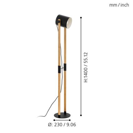 Eglo - Állólámpa 1xE27/28W/230V