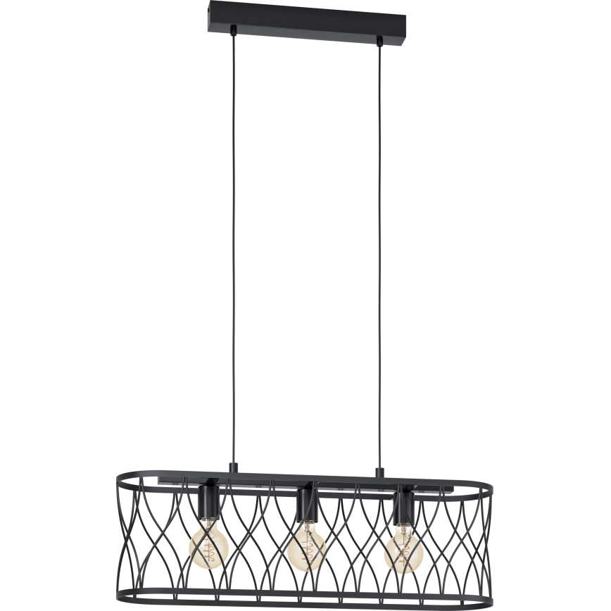 Eglo - Csillár zsinóron 3xE27/40W/230V