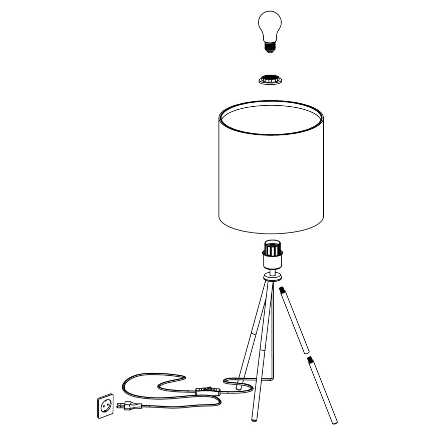 Eglo - Asztali lámpa 1xE27/40W/230V