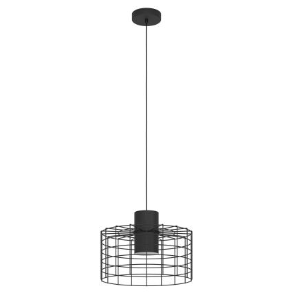 Eglo - Csillár zsinóron 1xE27/40W/230V átm. 38 cm fekete