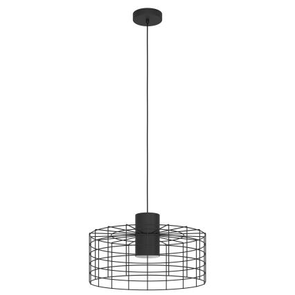 Eglo - Csillár zsinóron 1xE27/40W/230V átm. 48 cm fekete
