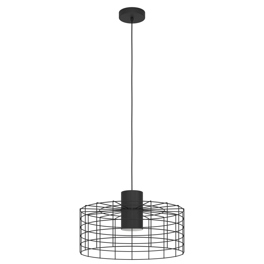 Eglo - Csillár zsinóron 1xE27/40W/230V átm. 48 cm fekete