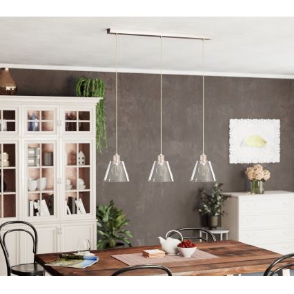 Eglo - Csillár zsinóron 3xE27/40W/230V