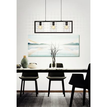 Eglo - Csillár zsinóron 3xE27/40W/230V