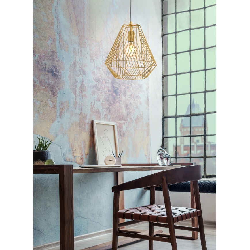 Eglo - Csillár zsinóron 1xE27/40W/230V arany