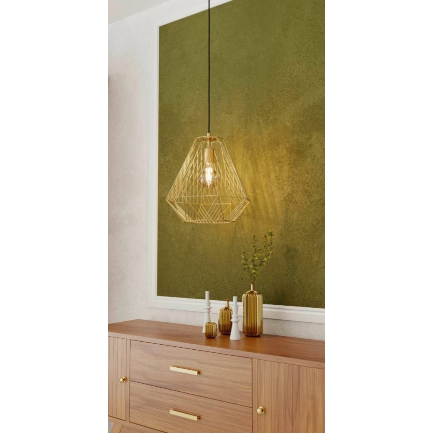 Eglo - Csillár zsinóron 1xE27/40W/230V arany