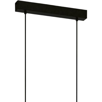 Eglo 43712 - Csillár zsinóron TOWNSHEND 6xE27/60W/230V fekete