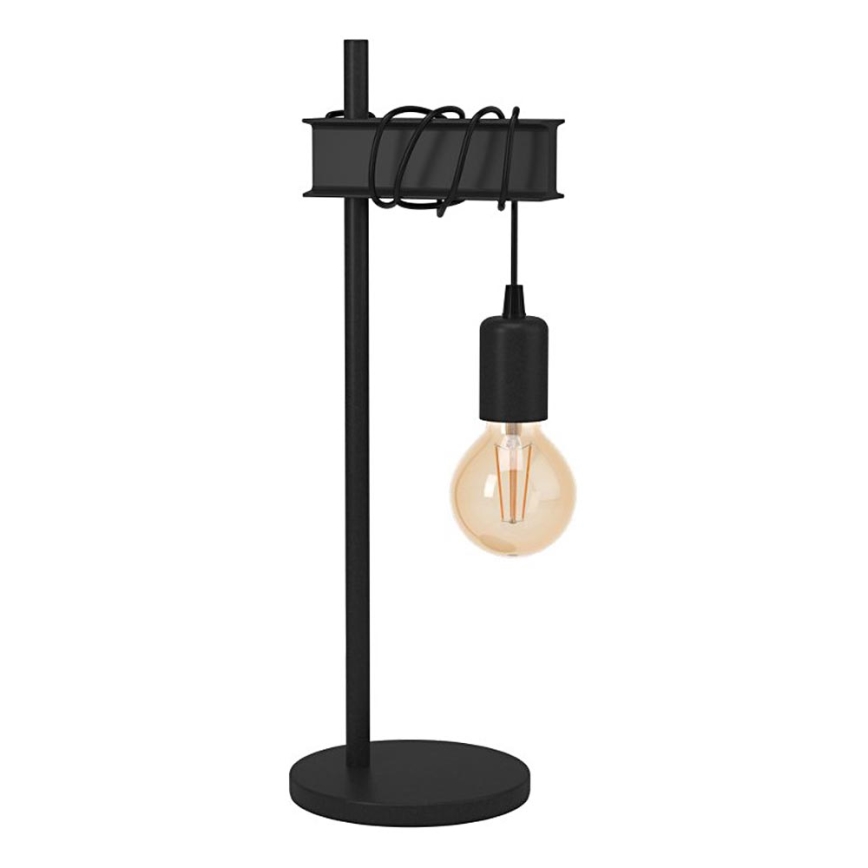Eglo 43714 - Asztali lámpa TOWNSHEND 1xE27/10W/230V fekete