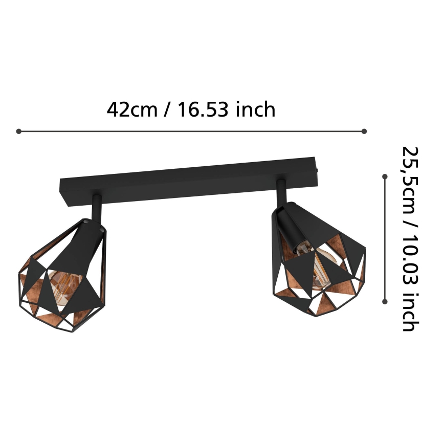 Eglo - Spotlámpa 2xE27/40W/230V