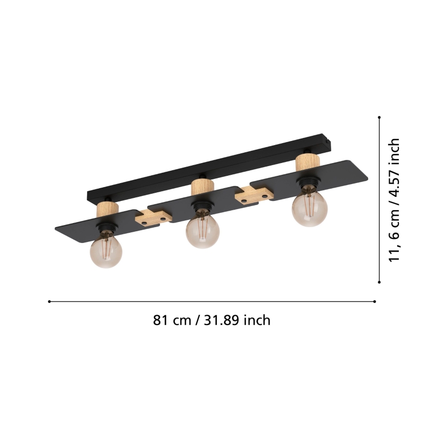 Eglo - Mennyezeti lámpa 3xE27/40W/230V