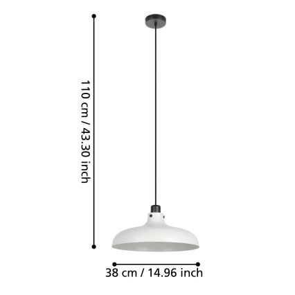 Eglo - Csillár zsinóron 1xE27/40W/230V