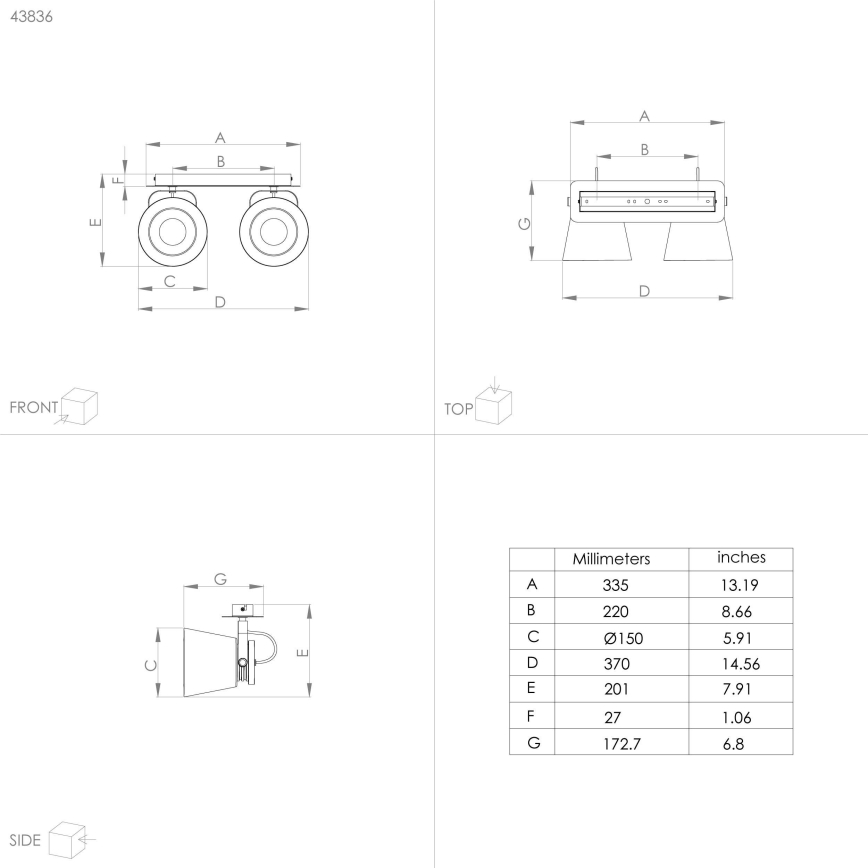 Eglo - Spotlámpa 2xE27/40W/230V