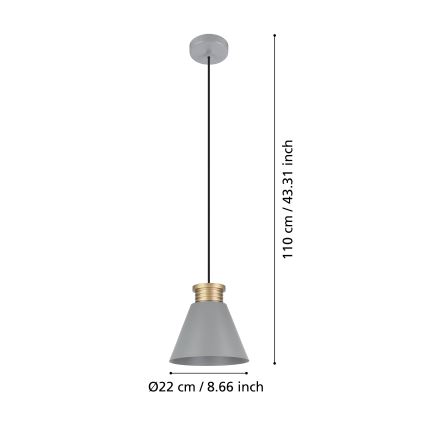 Eglo - Csillár zsinóron 1xE27/40W/230V