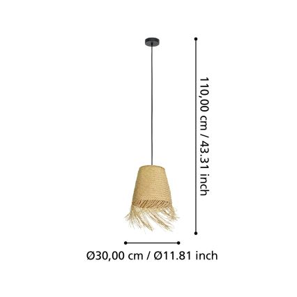 Eglo - Csillár zsinóron 1xE27/40W/230V