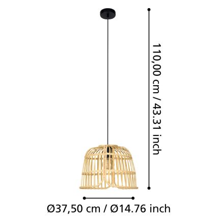 Eglo - Csillár zsinóron 1xE27/40W/230V