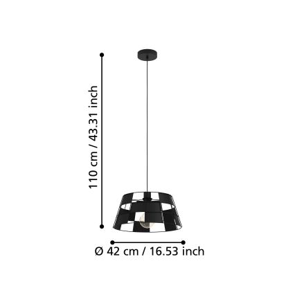 Eglo - Csillár zsinóron 1xE27/40W/230V