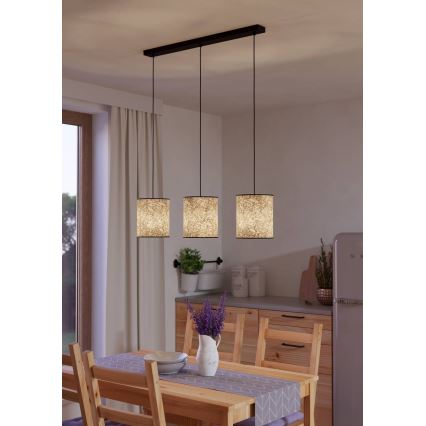 Eglo - Csillár zsinóron 3xE27/25W/230V