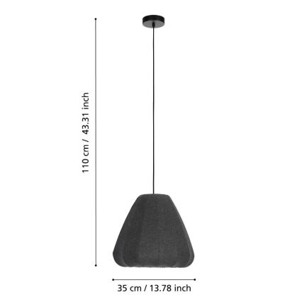 Eglo - Csillár zsinóron 1xE27/40W/230V átm. 35 cm