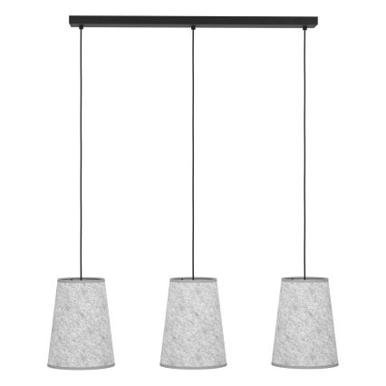 Eglo - Csillár zsinóron 3xE27/40W/230V szürke