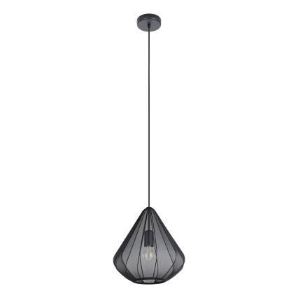 Eglo - Csillár zsinóron 1xE27/40W/230V átm. 33,5 cm fekete