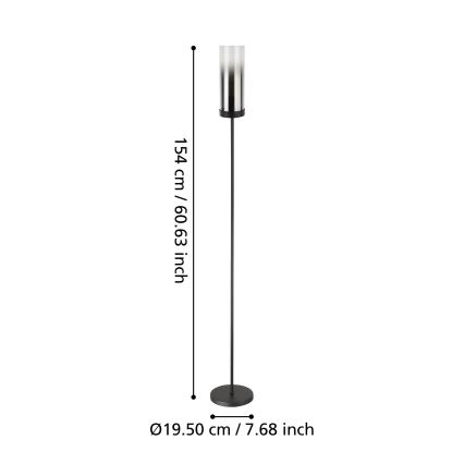 Eglo - Állólámpa 1xE27/40W/230V fekete