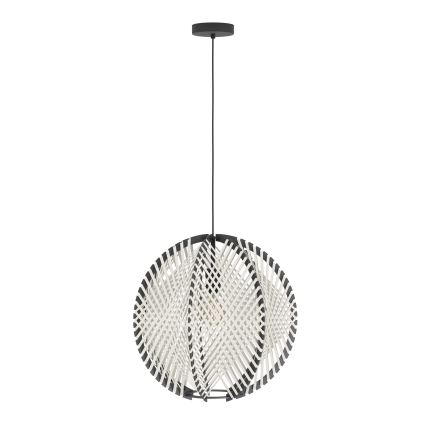Eglo - Csillár zsinóron 1xE27/40W/230V átm. 48 cm fehér/fekete