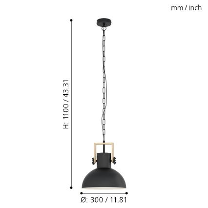 Eglo - Láncos csillár 1xE27/28W/230V