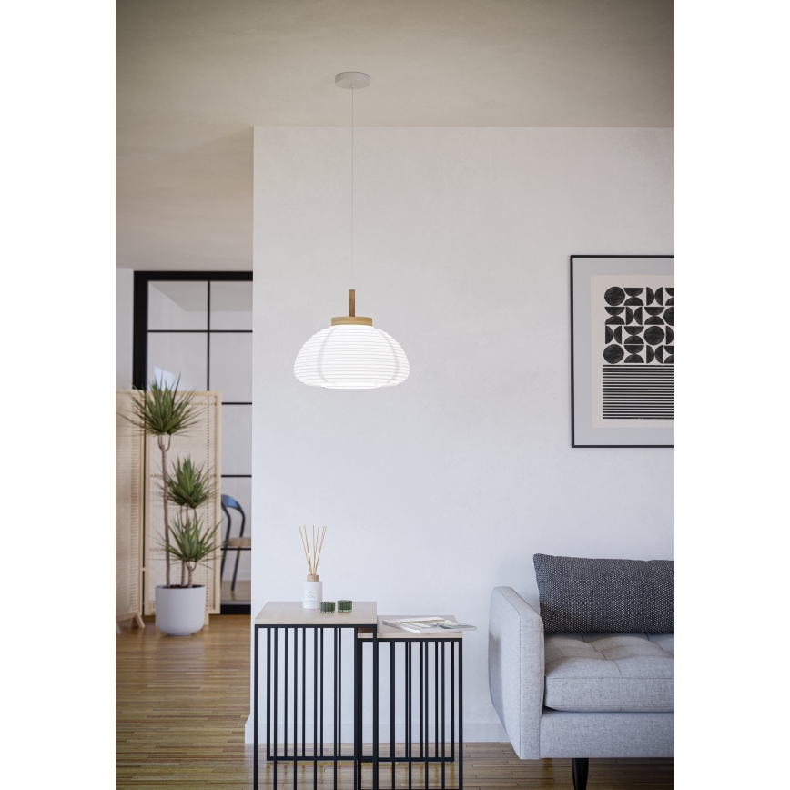 Eglo - Kábeles csillár 1xE27/40W/230V átm. 55 cm fehér/bézs