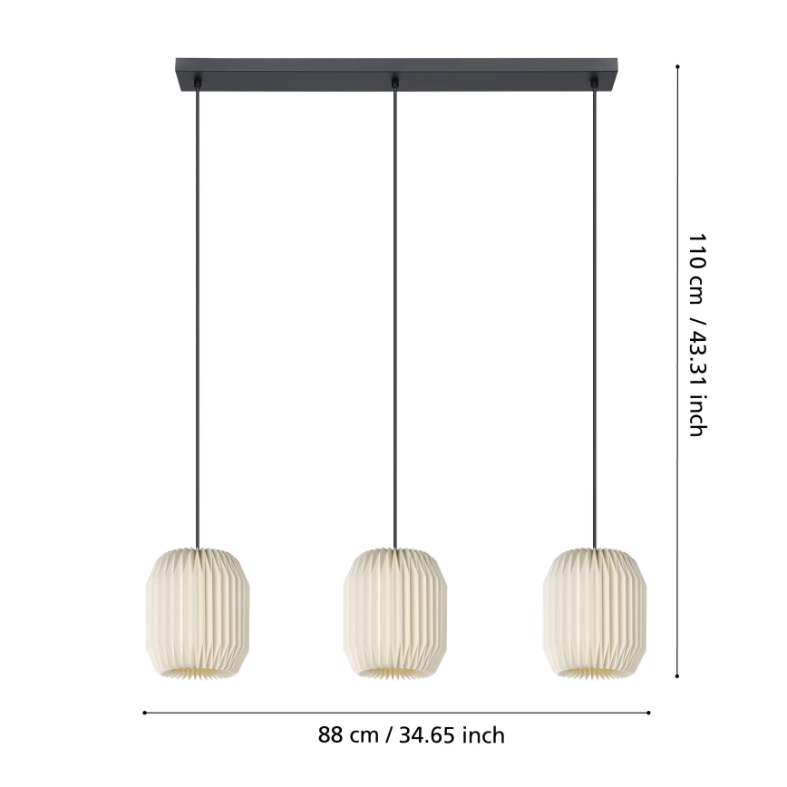 Eglo - Csillár zsinóron 3xE27/40W/230V