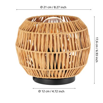 Eglo - Asztali lámpa 1xE27/40W/230V barna