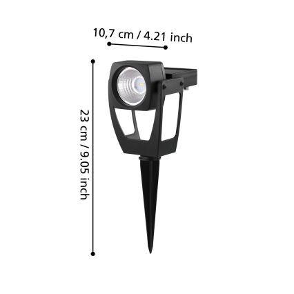 Eglo 48719 - LED napelemes reflektor SOLAR LED/0,1W/3,2V 1000 mAh IP44