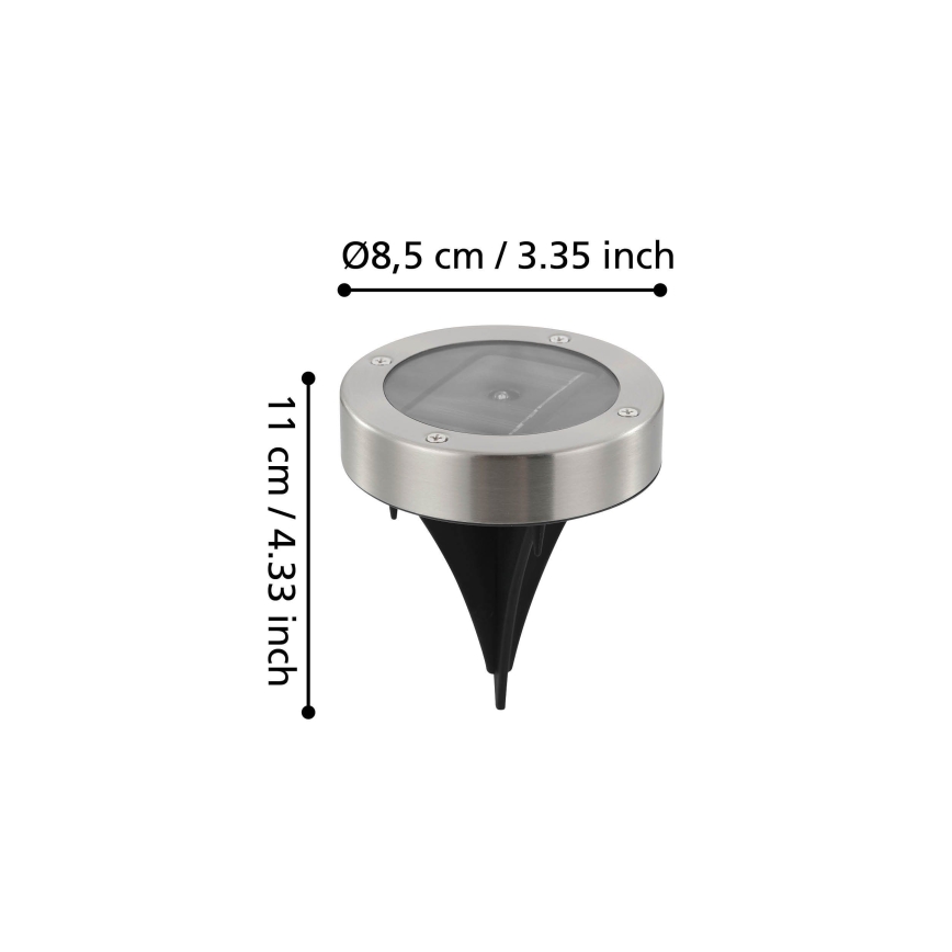 Eglo 48777 - LED napelemes lámpa érzékelővel LED/0,07W/1,2V 200 mAh matt króm