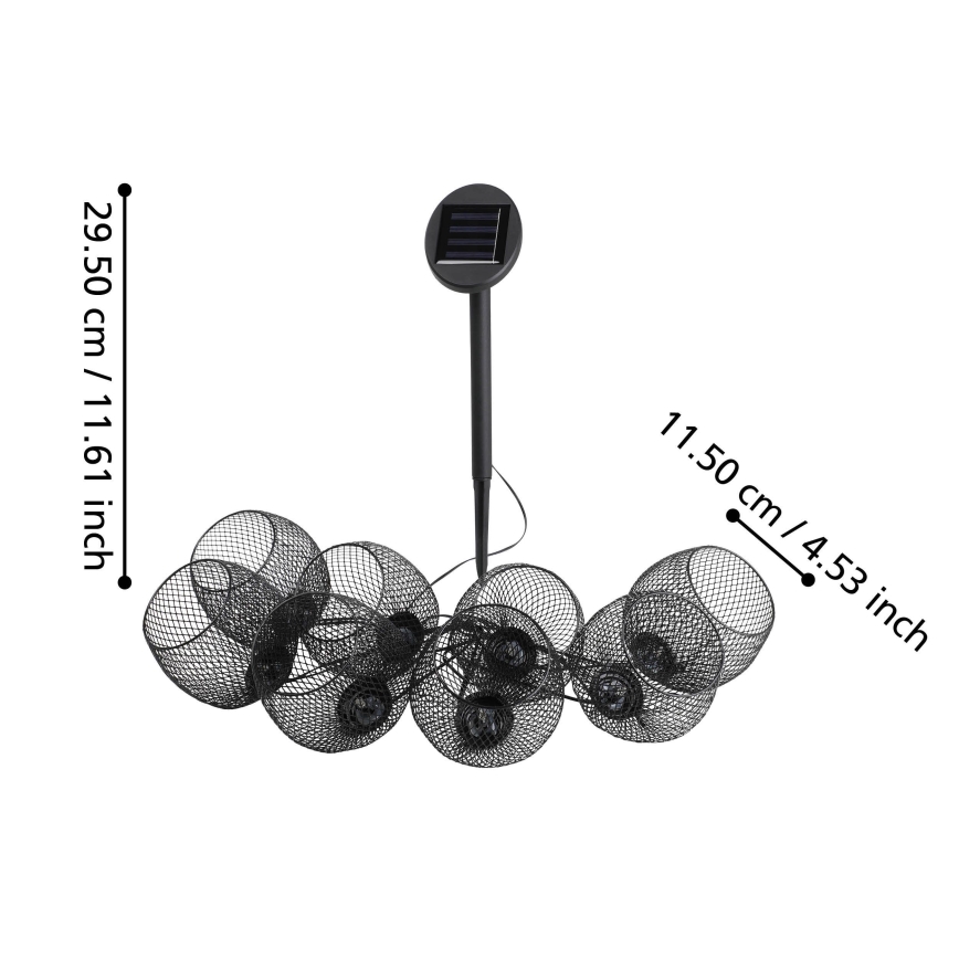Eglo 48964 - napelemes LED füzér 8xLED/3m 600 mAh IP44